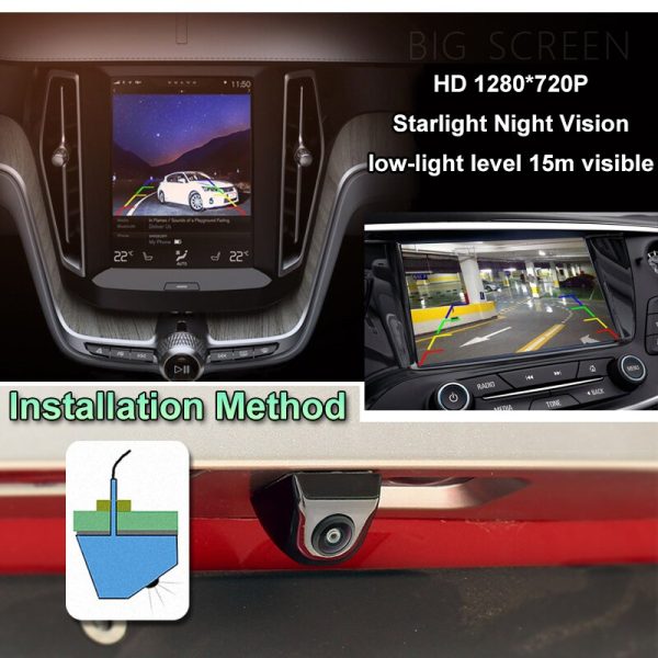 GreenYi 170 Degree Fish Eye Lens Starlight Night Vision Vehicle Rear / Front View Camera low-light level 15m visible Car Camera - Image 4