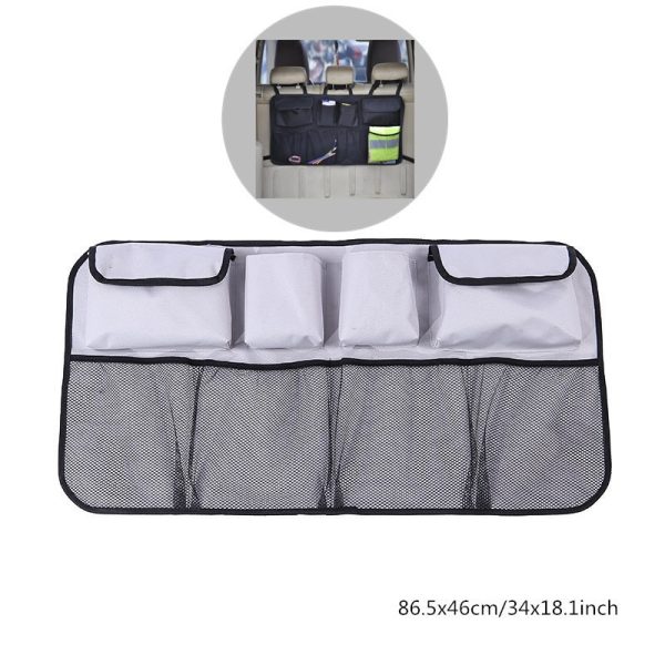 Car Rear Seat Back Storage Bag Multi Hanging Nets Pocket Trunk Bag Organizer Auto Stowing Tidying Interior Accessories Supplies - Image 6