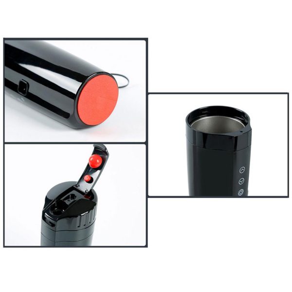 70W Real-time Temperature Vehicle Heating Cup 12V 24V Waterproof Stainless Steel Car Kettle Water Heater Car Mug Travel Kettle - Image 4
