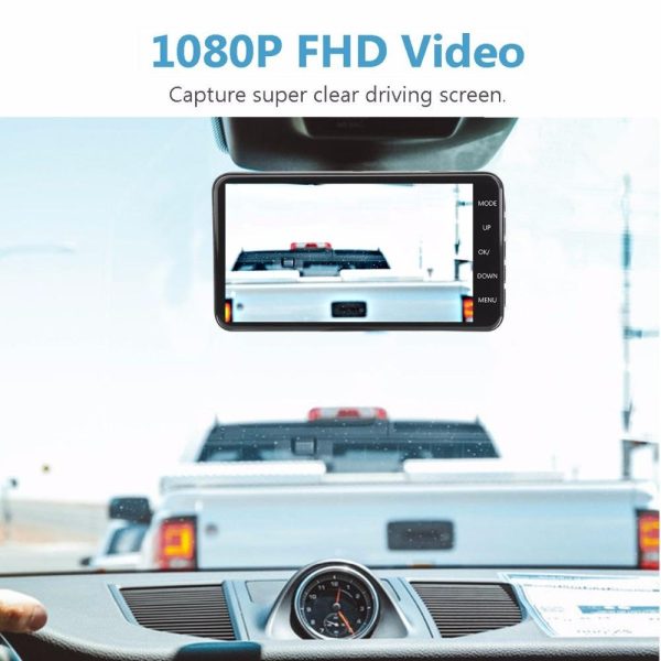 Dash Cam New Dual Lens Car DVR Camera Full HD 1080P 4 IPS Front - Image 5