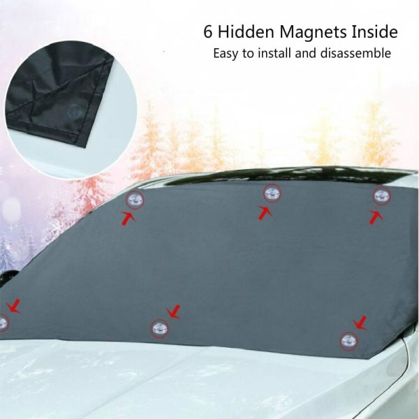 Automobile Magnetic Sunshade Cover Car Windshield Snow Sun Shade Waterproof Protector Cover Car Front Windscreen Cover - Image 3