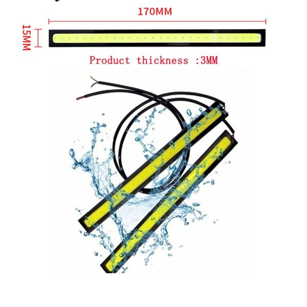 4/2Pcs 17CM Universal Car COB LED Strip Car Running Fog Lamp Driving Strip Light Waterproof 10-16V Flexible Led Strip Accessorie - Image 3