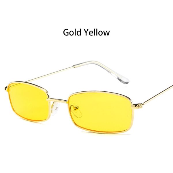 Candy Colors Metal Frame Rectangle Sunglasses Small Retro Shades UV400 Sun Glasses for Men Women Driving Eyewear Summer Goggles - Image 10