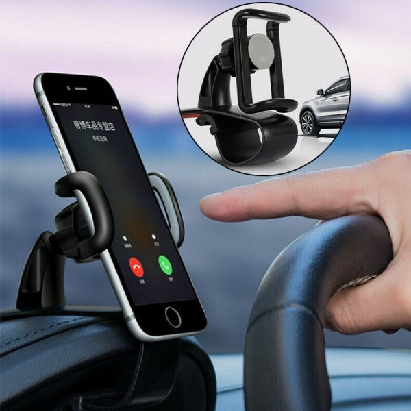 1pc Car Phone Holder Universal Cell Phone GPS Car Dashboard Mount Phone Holder Stand Hud Clip On Cradle Phone Bracket - Image 2