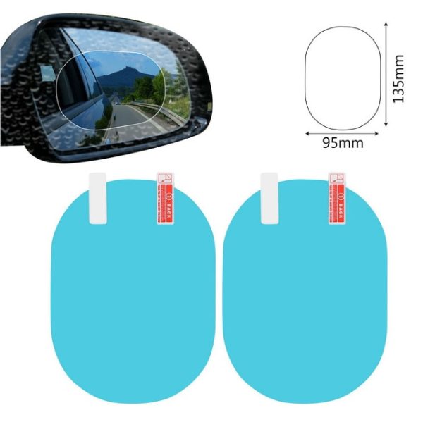 2PCS Car Mirror Window Clear Film Anti Dazzle Car Rearview Mirror Protective Film Waterproof Rainproof Anti Fog Car Sticker - Image 7