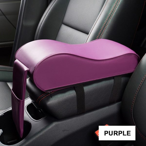 Leather Car Central Armrest Pad Black Auto Center Console Arm Rest Seat Box Mat Cushion Pillow Cover Vehicle Protective Styling - Image 9
