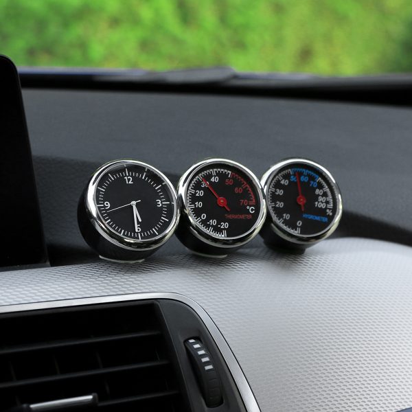 Mini Car Automobile Digital Clock Auto Watch Automotive Thermometer Hygrometer Decoration Ornament Clock In Car Accessories - Image 4