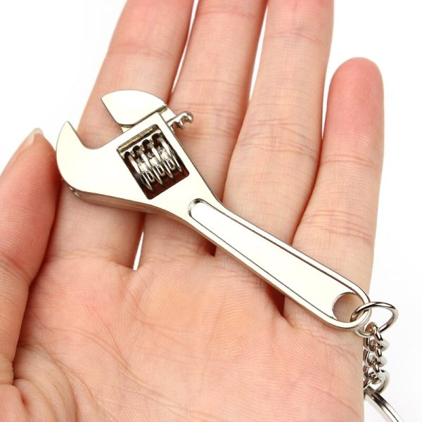 FORAUTO Wrench Keychain Stainless Steel Car Key Ring High-grade Simulation Spanner Key Chain keyring Keyfob Tools Novelty - Image 3