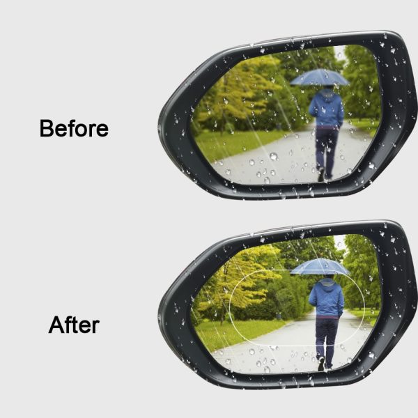 2PCS Car Mirror Window Clear Film Anti Dazzle Car Rearview Mirror Protective Film Waterproof Rainproof Anti Fog Car Sticker - Image 2