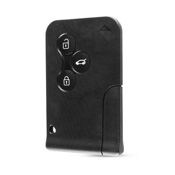 KEYYOU 3 Button Smart Card For Renault Clio Logan Megane 2 3 Koleos Scenic Card Case Black Car Key Fob Shell With Small Key - Image 2