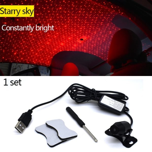 Light Projector Car Decoration Light USB LED Starry Sky Star DJ RGB Laser Projector Music Sound Remote Control Auto Car Styling - Image 8