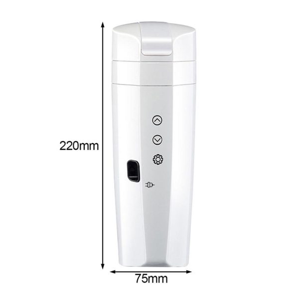 70W Real-time Temperature Vehicle Heating Cup 12V 24V Waterproof Stainless Steel Car Kettle Water Heater Car Mug Travel Kettle - Image 5