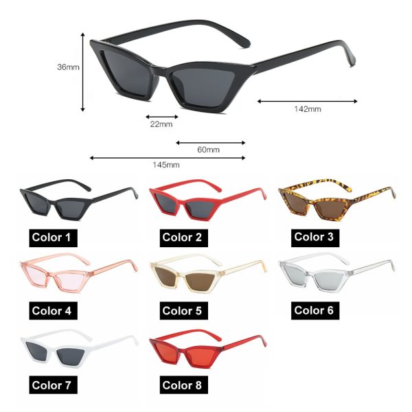 Top quality Fashion Women Glasses Small Frame Cat Eye Sunglasses UV400 Sun Shades Glasses Street Eyewear Female glasses - Image 4