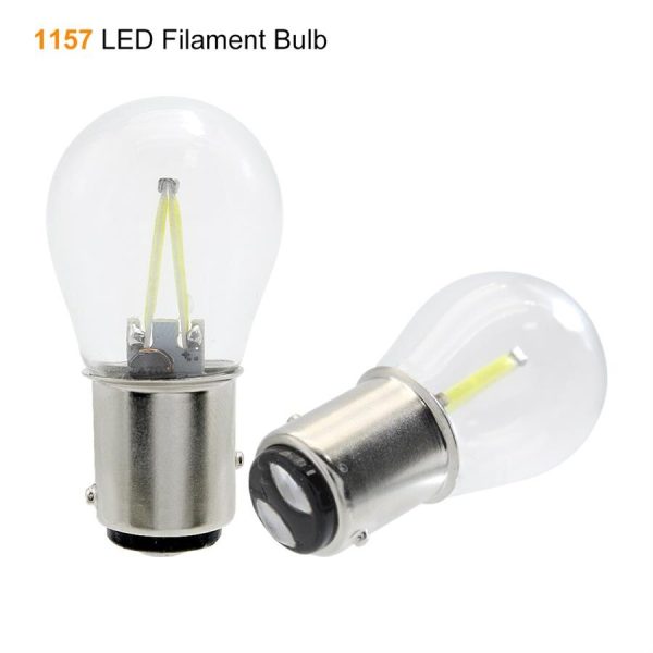 1pcs 1156 P21W BA15S 1157 BAY15D COB LED Filament Chip Car Brake Lights Auto Reverse Bulb Parking Lamp 12V Red White Yellow - Image 5