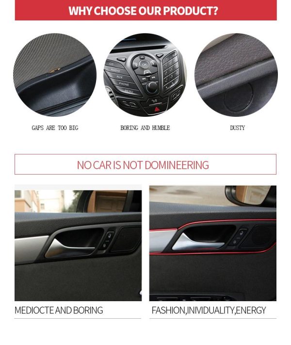 5M Car Styling Interior Decoration Strips Moulding Trim Dashboard Door Edge Universal For Cars Auto Accessories In Car-styling - Image 5