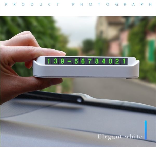 Car Temporary Parking Card Phone Number Card Plate Telephone Number Car Park Stop Automobile Accessories Car-styling 13x2.5cm - Image 7