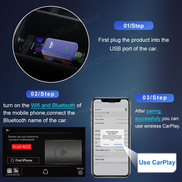Carlinkit 4.0 Car Connect Original Car Wired to Wireless CarPlay Android Auto Box - Image 4