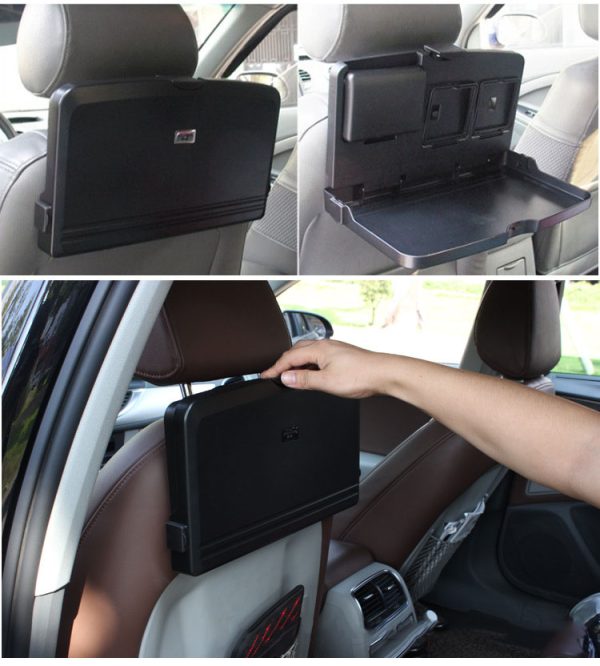 Car Dining Tray Chair Back Storage Table Small Dining Table Car Chair Back Drink Rack Mobile Phone Rack Car Supplies - Image 3