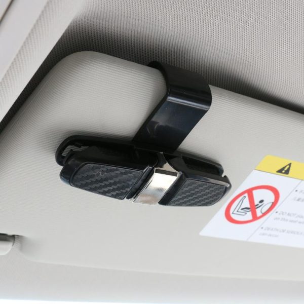 Carbon fiber car Glasses clip Sunglasses clip car with card folder paper clip car supplies - Image 6