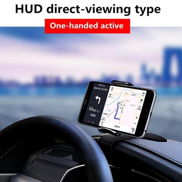 1pc Car Phone Holder Universal Cell Phone GPS Car Dashboard Mount Phone Holder Stand Hud Clip On Cradle Phone Bracket - Image 4