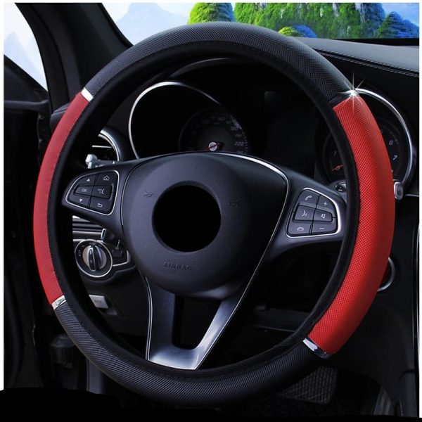 38CM Car Steering Wheel Cover Auto Steering Wheel Braid On The Steering Wheel Cover Case Funda Volante Universal Car Accessories - Image 3
