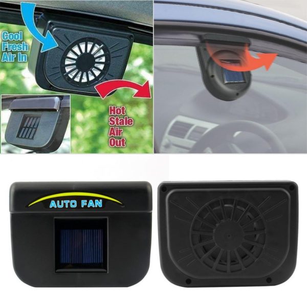car ventilation fan Solar Sun Power Car Window Fan Auto Ventilator Cooler Air Vehicle Radiator vent With Rubber Stripping* - Image 2