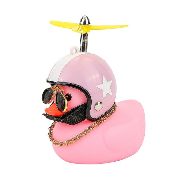 Car Duck with Helmet Broken Wind Small Yellow Duck Road Bike Motor Helmet Riding Cycling Car Accessories Decor Without Lights - Image 19