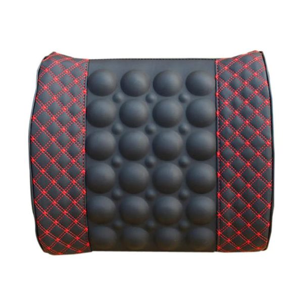 Car Lumbar Support Pillow 12V Electric Massage Auto Seat Back Relaxation Office Chair Waist Lumbar Support Cotton Cushion Pillow - Image 4