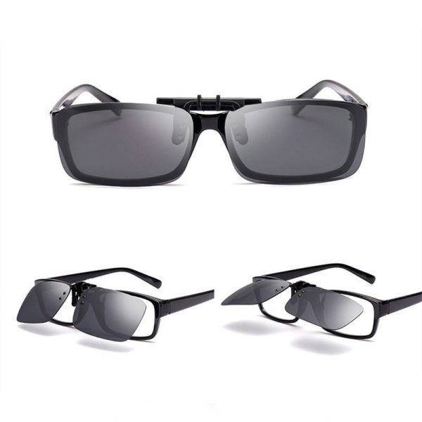 Cool Polarized Mirrored UV400 Lens Clips On Sunglasses Driving Night Vision Lens Sun Glasses Male Anti-UVA For Men Women - Image 5