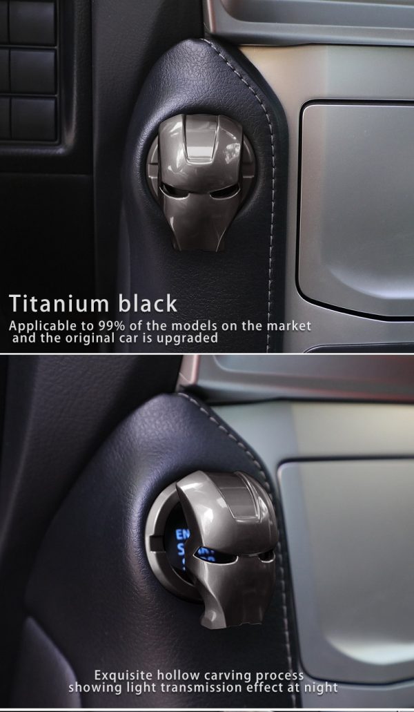 Iron Man Car Interior Engine Ignition Start Stop Button Protective Cover Decoration Sticker Car Interior Accessories - Image 5