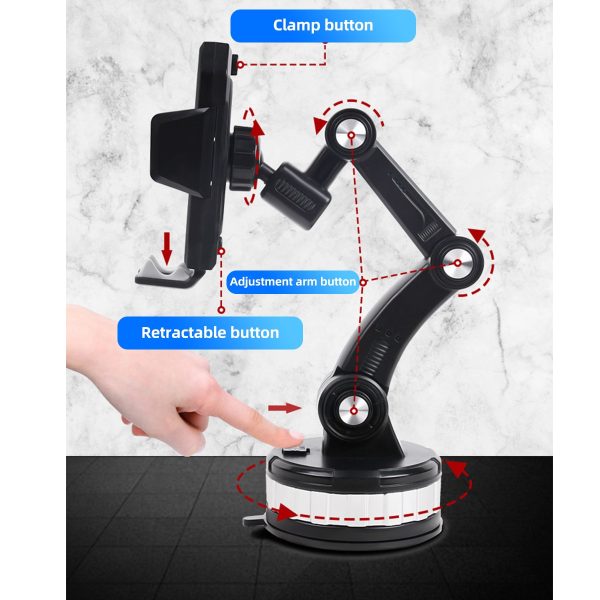 Universal Large Truck Extended Suction Cup Type Car Holder Fixed Shockproof Mobile Phone Stand Big Joint GPS Navigation Holder - Image 3
