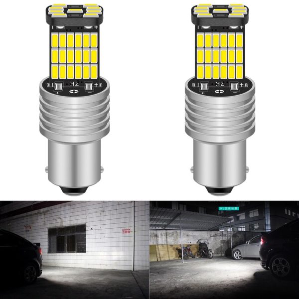 2pcs P21W 1156 BA15S LED Bulbs Car Lights Turn Signal Reverse Brake Light R5W 4014 LEDs 12V DC Automobiles Lamp DRL for Skoda - Image 8