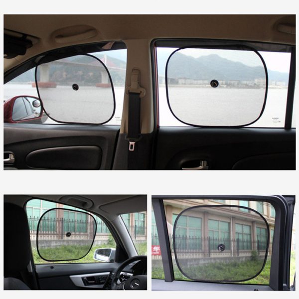 2Pcs/Set 44*37cm Black Car Sun Shade Side Rear Car Window Sunshade Cover sun protectAuto Accessories parasole auto parasol coche - Image 3