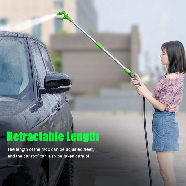 2 in 1 Car Wash Mop Mitt with Long Handle Chenille Microfiber Car Wash Dust Brush Extension Pole 75-112cm Scratch Cleaning Tool - Image 3