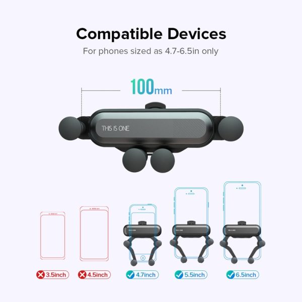 INIU Gravity Car Phone Holder Air Vent Mount Mobile Cell Stand GPS Support For iPhone 12 11 Pro Max Xr Xs X 8 7 6 Xiaomi Samsung - Image 4
