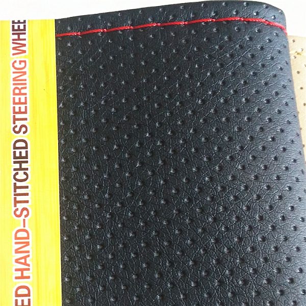 Braid On Steering Wheel Car Steering Wheel Cover With Needles and Thread Artificial leather Diameter 38cm Steering cover couvre - Image 5