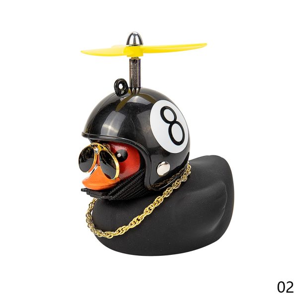Car Duck with Helmet Broken Wind Small Yellow Duck Road Bike Motor Helmet Riding Cycling Car Accessories Decor Without Lights - Image 12