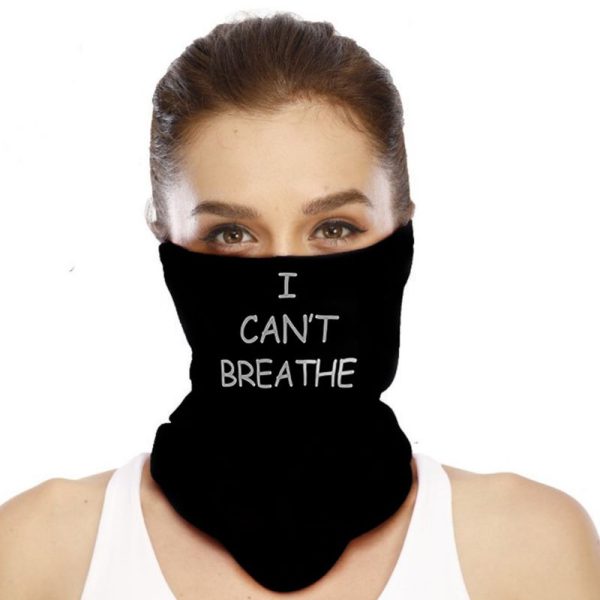 Polyester Bandana Face Scarf I CAN'T BREATHE Protective Riding Face cover Multi-function Magic Head Scarf  For Parade Protest - Image 2