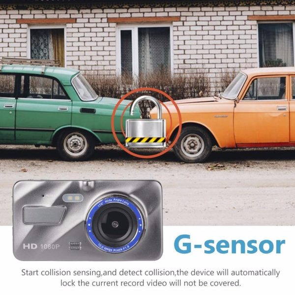 Dash Cam New Dual Lens Car DVR Camera Full HD 1080P 4 IPS Front - Image 4