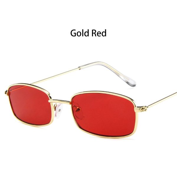 Candy Colors Metal Frame Rectangle Sunglasses Small Retro Shades UV400 Sun Glasses for Men Women Driving Eyewear Summer Goggles - Image 8