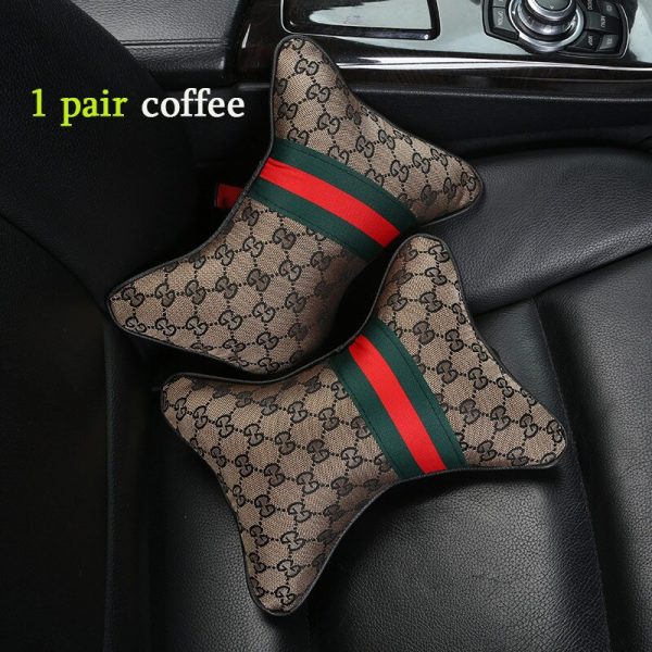 1 pair Luxury Linen material car headrest pillow Unisex Breathable Auto Neck Rest Headrest Cushion Pillows 4 seasons Universal - Image 12