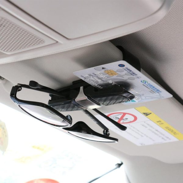 Carbon fiber car Glasses clip Sunglasses clip car with card folder paper clip car supplies