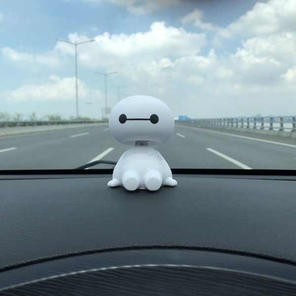 Cartoon Plastic Baymax Robot Shaking Head Figure Car Ornaments Auto Interior Decorations Big Hero Doll Toys - Image 5