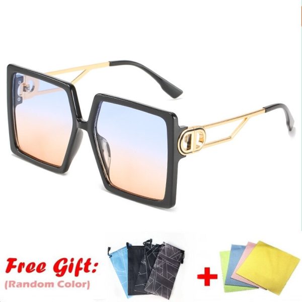 GISAEV Driving Glasses Women Oversized Square Frame Letter D Sunglasses Vintage D shape Oversized Frame Popular Fashion Glasses - Image 9