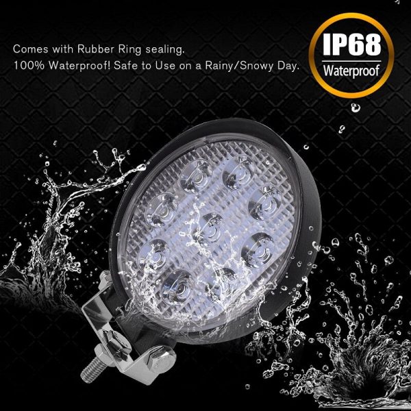 OKEEN 9LED 27W 16LED 48W Work Light 12V 24V Car LED Spotlight Square Round Auto Truck Off Road Mini Ledbar Offroad Accessories - Image 2