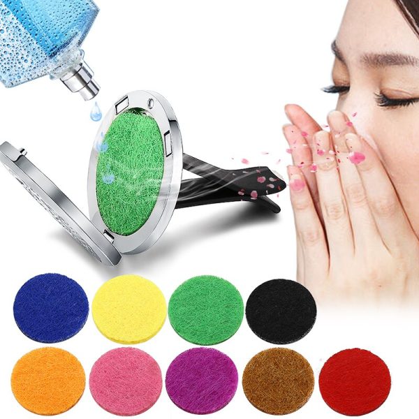 Car Air Freshener Car Perfume Diffuser Clip Car Air Auto Vent Freshener Essential Oil Perfume Locket (Free 10pc pad)  C001 - Image 3