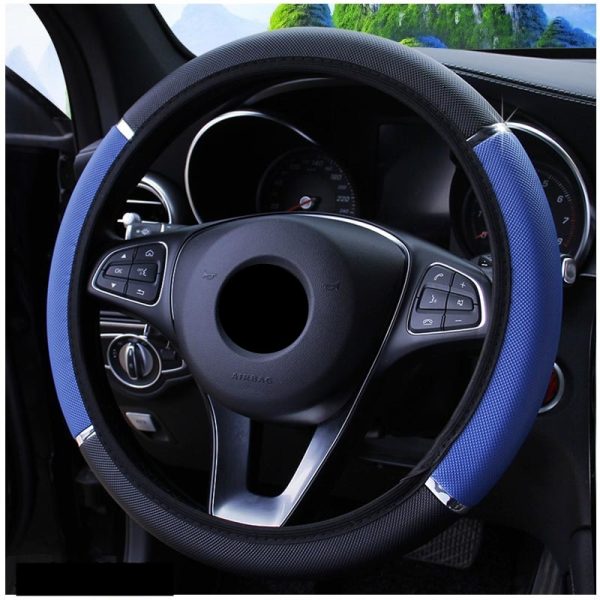 38CM Car Steering Wheel Cover Auto Steering Wheel Braid On The Steering Wheel Cover Case Funda Volante Universal Car Accessories - Image 4