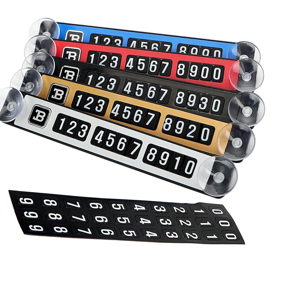 Car Temporary Parking Card Phone Number Card Plate with Sucker Magnetic Puzzle Car Sticker Car Styling Auto Accessories - Image 2