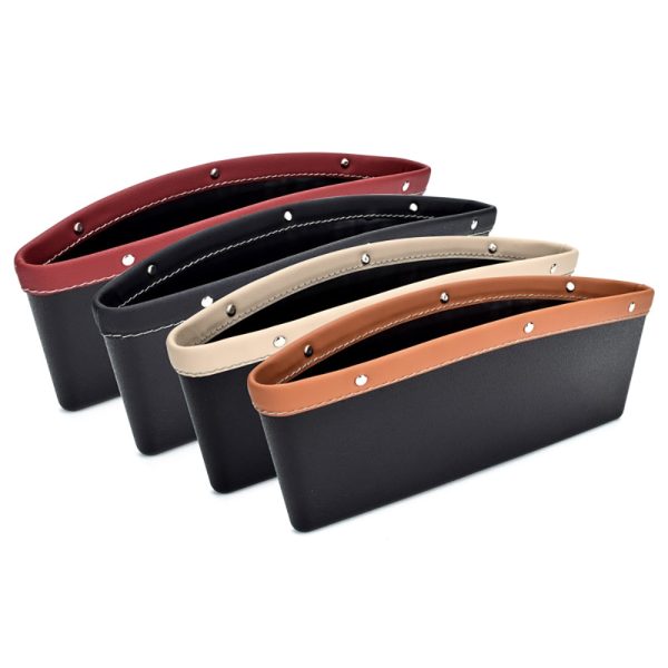 Seat Gap PU Case Storage Bag Car Organizer Artificial Leather Car Seats Gap Bag Car Accessories High Quality Storage Bag