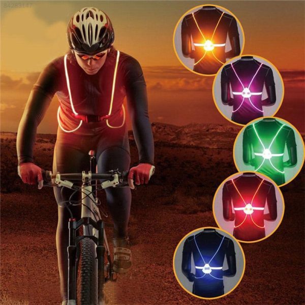 360 Reflective LED Flash Driving Vest High Visibility Night Running Cycling Riding Outdoor Activities Light Up Safety Bike Vest - Image 2
